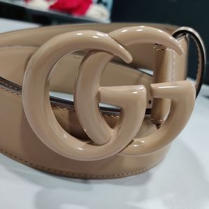 Cream Gucci marmont wide belt new condition 100cm
